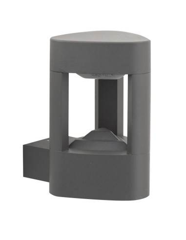 Nowoczesny kinkiet elewacyjny Su-ma FAN GL 11206, grafitowy, minimalistyczny, IP54, aluminiowy, 11W GX53, dekoracyjny.