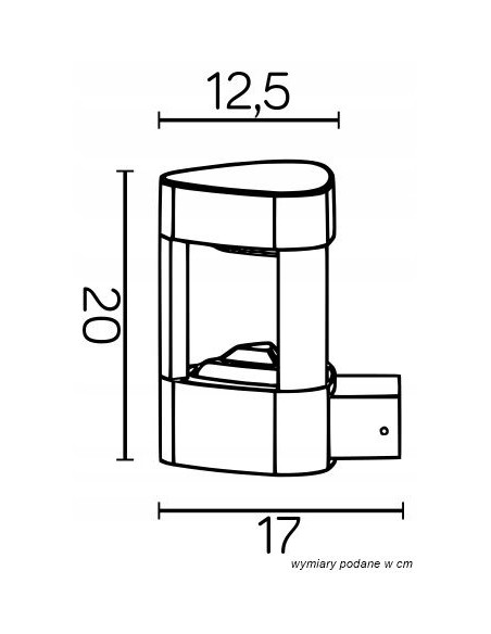 Nowoczesny kinkiet elewacyjny Su-ma FAN GL 11206, grafitowy, minimalistyczny, IP54, aluminiowy, 11W GX53, dekoracyjny.