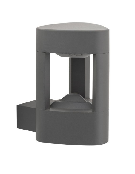 Nowoczesny kinkiet elewacyjny Su-ma FAN GL 11206, grafitowy, minimalistyczny, IP54, aluminiowy, 11W GX53, dekoracyjny.