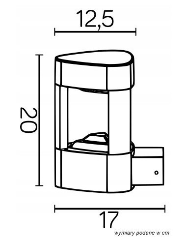 Nowoczesny kinkiet elewacyjny Su-ma FAN GL 11206, grafitowy, minimalistyczny, IP54, aluminiowy, 11W GX53, dekoracyjny.