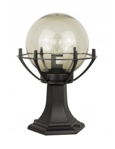 Elegancka Lampa Ogrodowa Kula na Metalowym Stojaku - Różne Wysokości, Czarna, Idealna do Tarasu i Ogrodu 2