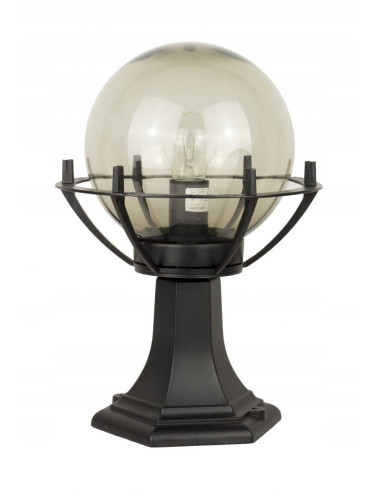 Elegancka Lampa Ogrodowa Kula na Metalowym Stojaku - Różne Wysokości, Czarna, Idealna do Tarasu i Ogrodu