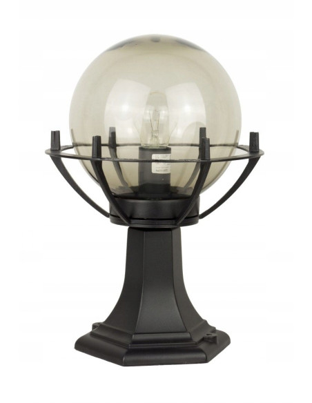 Elegancka Lampa Ogrodowa Kula na Metalowym Stojaku - Różne Wysokości, Czarna, Idealna do Tarasu i Ogrodu