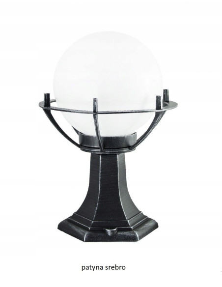 Elegancka Lampa Ogrodowa Kula na Metalowym Stojaku - Różne Wysokości, Czarna, Idealna do Tarasu i Ogrodu