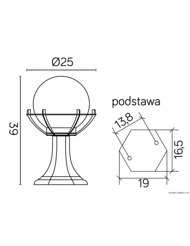 Elegancka Lampa Ogrodowa Kula na Metalowym Stojaku - Różne Wysokości, Czarna, Idealna do Tarasu i Ogrodu