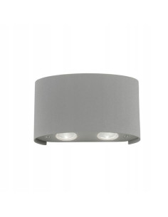 Lampa natynkowa CARLO LED w szarym, eleganckim designie - idealna do tarasu i werandy, odporna na warunki atmosferyczne.