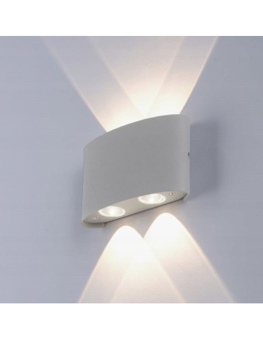 Lampa natynkowa CARLO LED w szarym, eleganckim designie - idealna do tarasu i werandy, odporna na warunki atmosferyczne.