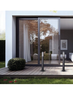 Elegancka lampa ogrodowa VERTICAL Milagro, czarna, prążkowana, 78,5 cm, IP44, GU10 – stylowe oświetlenie tarasu i ogrodu 2