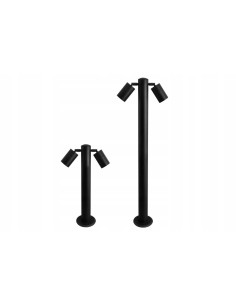 Elegancki dwuskrzydłowy słupek ogrodowy ROLF 2 IP44 z reflektorami – idealne oświetlenie do ogrodu i tarasu 2