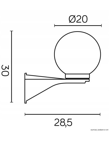 Nowoczesny kinkiet zewnętrzny Kule K 3012/1/KD 200 – minimalistyczne oświetlenie ścienne E27, biało-czarny, IP43