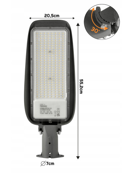 Lampa Uliczna LED 150W Ecolight IP65 4000K 19500lm Wodoszczelna do Oświetlenia Publicznego