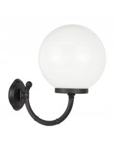 Lampa ogrodowa KULE 100W - eleganckie oświetlenie zewnętrzne z białym kloszem i nowoczesnym designem