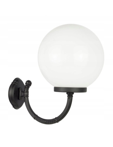 Lampa ogrodowa KULE 100W - eleganckie oświetlenie zewnętrzne z białym kloszem i nowoczesnym designem