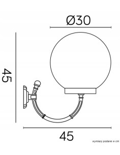 Lampa ogrodowa KULE 100W - eleganckie oświetlenie zewnętrzne z białym kloszem i nowoczesnym designem 2