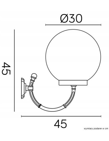 Lampa ogrodowa KULE 100W - eleganckie oświetlenie zewnętrzne z białym kloszem i nowoczesnym designem