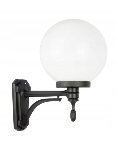 Lampa ścienna KULE CLASSIC E27 - elegancka i stylowa do oświetlenia elewacji i garażu, czarna lub biała.