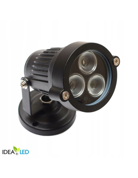 Reflektor ogrodowy RGB LED 240 lm IP65, czarny - nowoczesne oświetlenie do tarasów i ścieżek, z dużą funkcjonalnością.