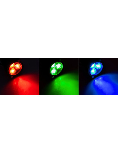 Reflektor ogrodowy RGB LED 240 lm IP65, czarny - nowoczesne oświetlenie do tarasów i ścieżek, z dużą funkcjonalnością.