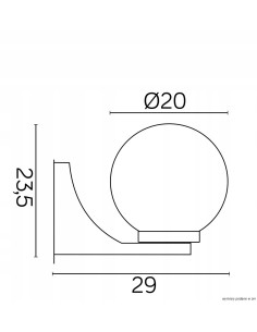 Lampa ogrodowa Kula Classic II Su-ma, 60W, elegancka, czarna, nowoczesna, do balkonu i ogrodu, IP43. 2