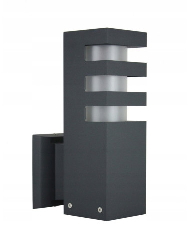 Kinkiet ogrodowy RADO w ciemnym popiele – nowoczesne oświetlenie tarasowe i balkonowe z aluminium.