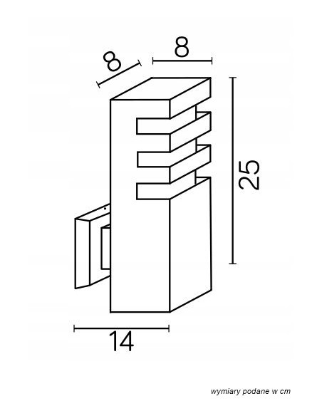 Kinkiet ogrodowy RADO w ciemnym popiele – nowoczesne oświetlenie tarasowe i balkonowe z aluminium.