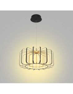 Lampa wisząca XARA w matowym złocie, 150 cm, z LED, nowoczesny design do hotelu i SPA