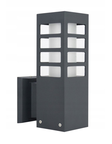 Nowoczesna lampa zewnętrzna RADO III K DG - elegancka aluminiowa lampa IP54 do ogrodu i tarasu, E27, ciemnoszara