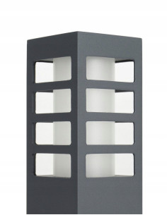 Nowoczesna lampa zewnętrzna RADO III K DG - elegancka aluminiowa lampa IP54 do ogrodu i tarasu, E27, ciemnoszara 2