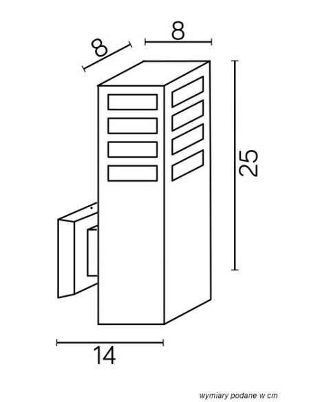 Nowoczesna lampa zewnętrzna RADO III K DG - elegancka aluminiowa lampa IP54 do ogrodu i tarasu, E27, ciemnoszara
