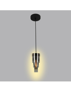 Lampa wisząca GRANS w czarnym chromie - nowoczesny, potrójny klosz E27, elegancki akcent do każdego wnętrza.