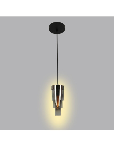 Lampa wisząca GRANS w czarnym chromie - nowoczesny, potrójny klosz E27, elegancki akcent do każdego wnętrza.