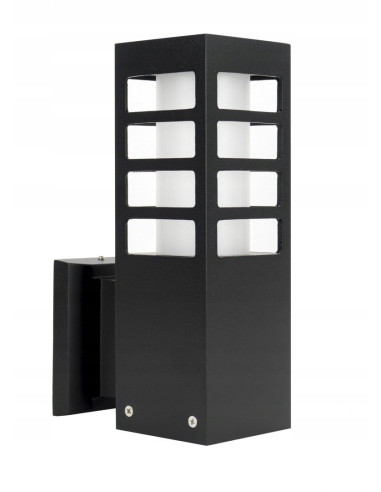 Lampa ścienna RADO III K BL – nowoczesne oświetlenie na taras i do ogrodu w eleganckim czarnym designie.