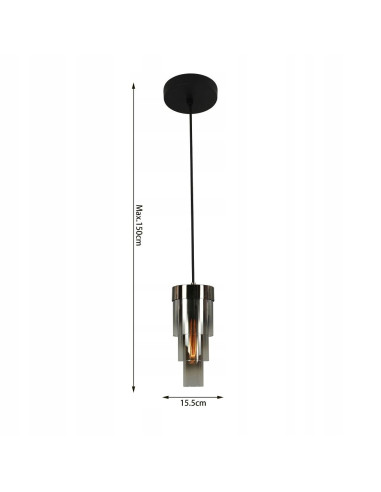 Lampa wisząca GRANS w czarnym chromie - nowoczesny, potrójny klosz E27, elegancki akcent do każdego wnętrza.