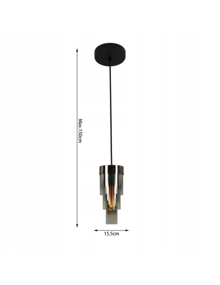 Lampa wisząca GRANS w czarnym chromie - nowoczesny, potrójny klosz E27, elegancki akcent do każdego wnętrza.