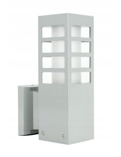 Kinkiet elewacyjny RADO III K AL - nowoczesna lampa z aluminium, IP54, srebrna, do oświetlenia tarasów i ogrodów