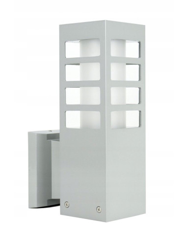 Kinkiet elewacyjny RADO III K AL - nowoczesna lampa z aluminium, IP54, srebrna, do oświetlenia tarasów i ogrodów