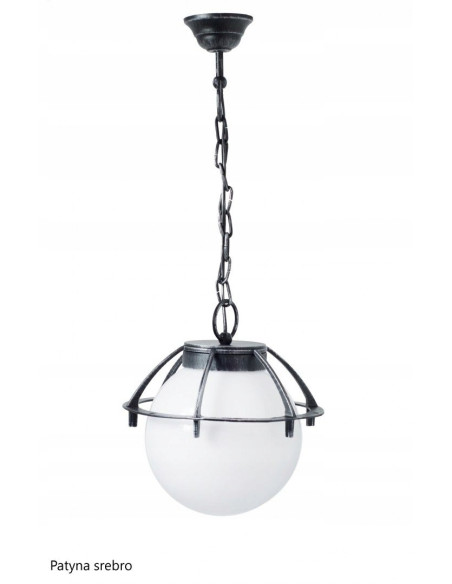 Elegancka lampa wisząca ogrodowa K 1018/1/KPO z koszykiem – nowoczesna dekoracja na taras i balkon