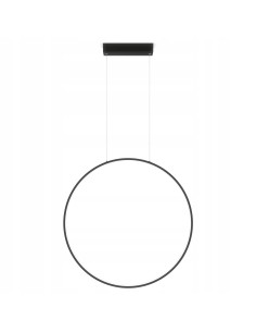 Nowoczesny Czarny RING LED do Oświetlenia Lustra w Łazience z Regulacją Barwy Światła, 47W, Light Prestige