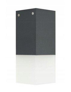 Nowoczesna lampa sufitowa i stojąca CUBE CB-S DG w ciemnym popielu - idealna do wejść i przestrzeni zewnętrznych