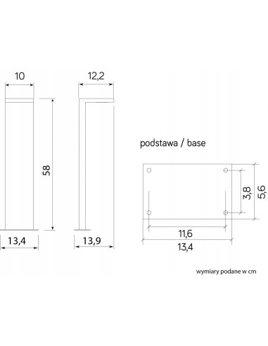 Lampa ogrodowa KARO 10W LED z aluminiową obudową - eleganckie oświetlenie przestrzeni zewnętrznej w neutralnym świetle.