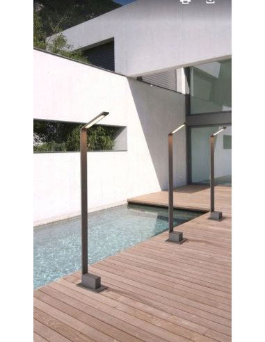 Nowoczesna lampa ogrodowa LED Agape 80 cm, szara, IP54 – eleganckie oświetlenie do basenu i tarasu, 6W, 480 lumenów