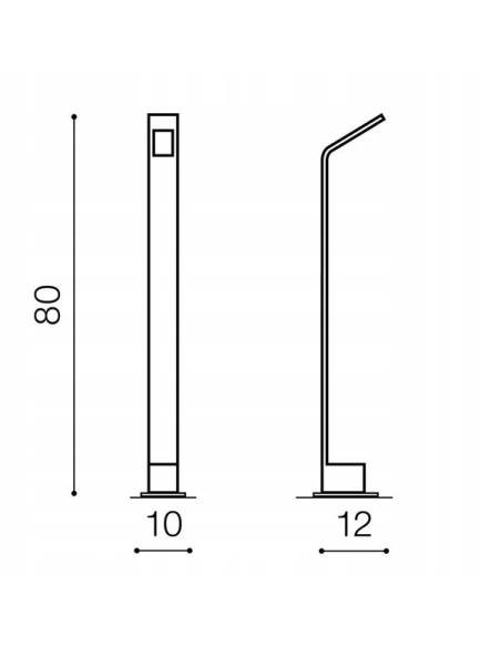Nowoczesna lampa ogrodowa LED Agape 80 cm, szara, IP54 – eleganckie oświetlenie do basenu i tarasu, 6W, 480 lumenów