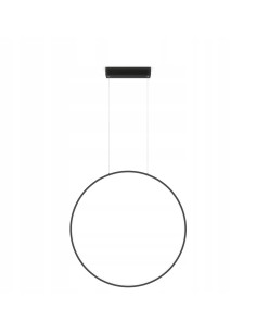 Elegancka Czarna Lampa Wisząca LED do Łazienki z Okrągłym Lustrem, 3000K, 2100 Lumenów, Light Prestige