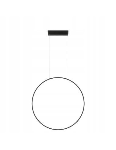 Elegancka Czarna Lampa Wisząca LED do Łazienki z Okrągłym Lustrem, 3000K, 2100 Lumenów, Light Prestige