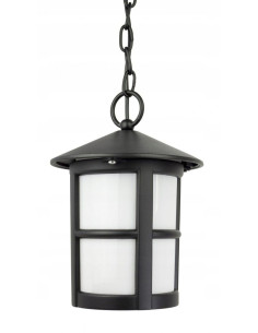 Lampa wisząca z czarnym wykończeniem CORDOBA II – eleganckie oświetlenie ganku i wejścia, IP23, E27, 60W