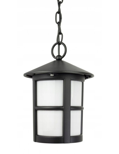 Lampa wisząca z czarnym wykończeniem CORDOBA II – eleganckie oświetlenie ganku i wejścia, IP23, E27, 60W