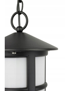 Lampa wisząca z czarnym wykończeniem CORDOBA II – eleganckie oświetlenie ganku i wejścia, IP23, E27, 60W 2