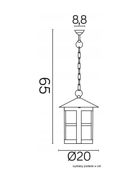 Lampa wisząca z czarnym wykończeniem CORDOBA II – eleganckie oświetlenie ganku i wejścia, IP23, E27, 60W