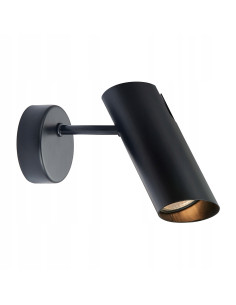 Kinkiet Futuro w kolorze czarnym – eleganckie oświetlenie minimalistyczne do biura i kuchni