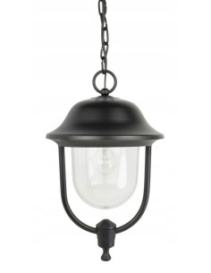 Lampa wisząca zewnętrzna PRINCE - czarne, eleganckie oświetlenie do ogrodu i na taras, IP 43, nowoczesny design